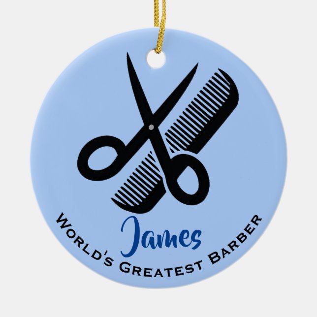 Keramik für Friseur-Haarschnitt Ornament (Vorne)