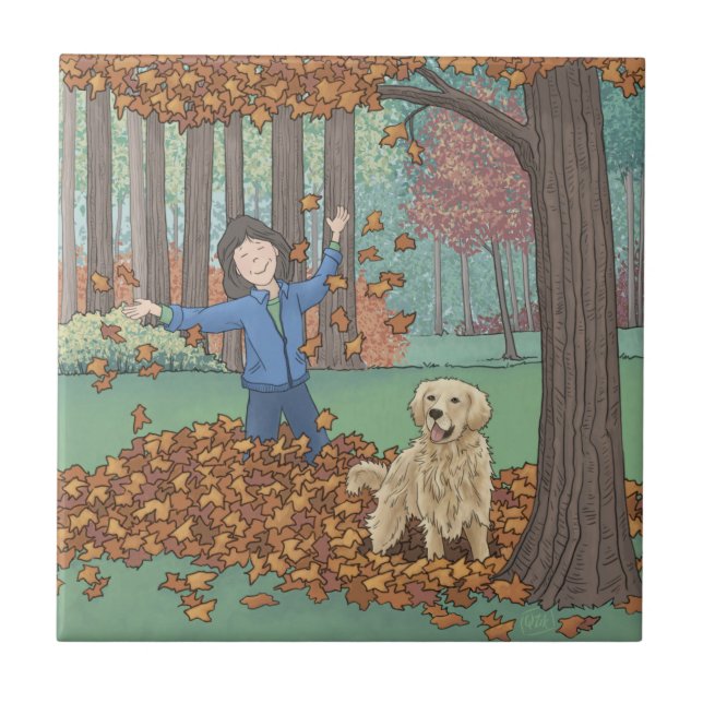 Keramik für Herbst Fliese (Vorderseite)