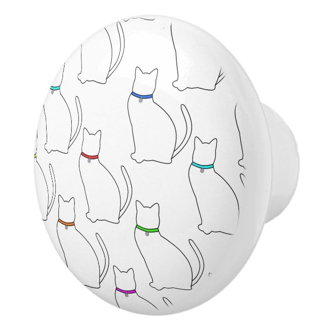 Keramik für Katzen und Risse Keramikknauf (Rechts)