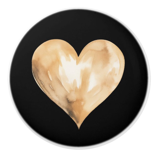 Keramik für Schwarz-Gold-Wasserfarbe Keramikknauf (Vorderseite)