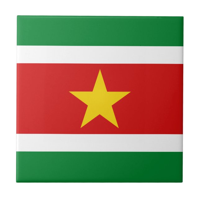 Keramik für Suriname-Flag Fliese (Vorderseite)