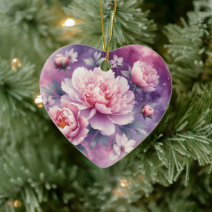 Keramik Galaxy Peony Ornament