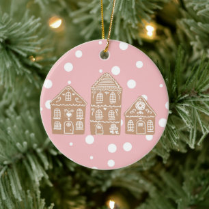 Keramik Gingerbread House Ornament