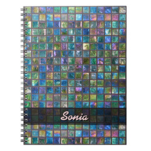 Keramik-glänzende Mehrfarbenfliesen irgendein Text Notizblock