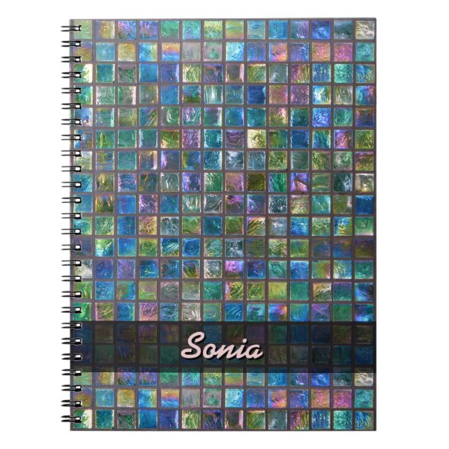 Keramik-glänzende Mehrfarbenfliesen irgendein Text Notizblock (Vorderseite)