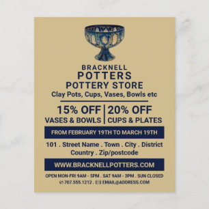Keramik Goblet, Potterie Store, Potter Werbung Flyer