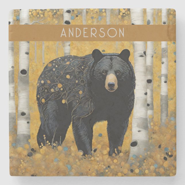 Keramik Golden Nature Steinuntersetzer (Vorderseite)