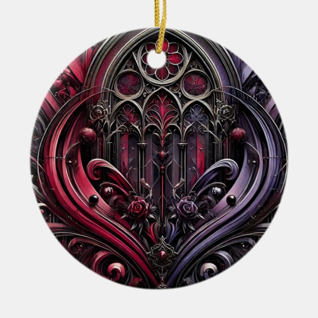 Keramik Gothic Arches Ornament (Vorne)
