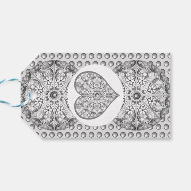 Keramik Grau Geschenkanhänger (Rückseite Horizontal)