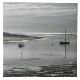 Keramik Grau Meer und Segelboote Fliese