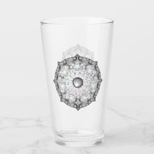 Keramik Grau & Schneeflocke Glas (Vorderseite)