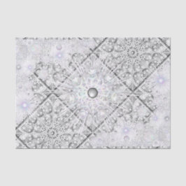 Keramik Grau & Schneeflocke Seidenpapier