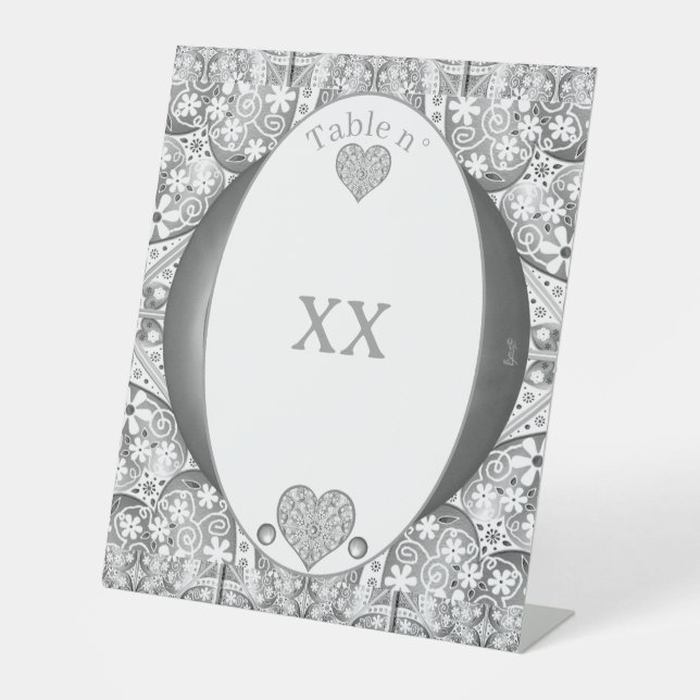 Keramik Grau Sockelschild (Vorderseite)