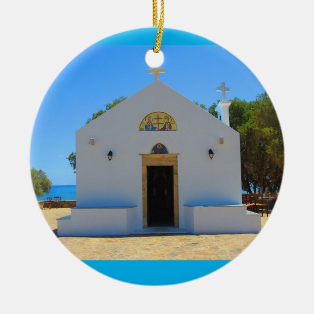 Keramik-griechische orthodoxe Kirchen-Verzierung Keramik Ornament (Vorne)