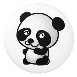 Keramik-Griff. Panda Keramikknauf