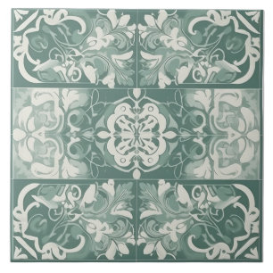 Keramik Grün/Weiß Fliese