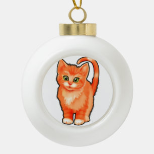 Keramik hängt Weihnachtskittendekoration Kugel-Ornament