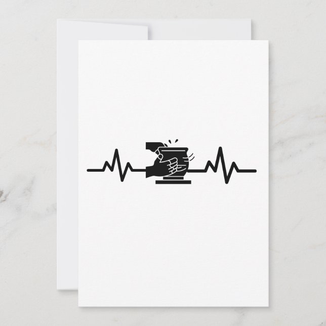 Keramik-Heartbeat Keramiker Keramiker Feiertagskarte (Vorderseite)