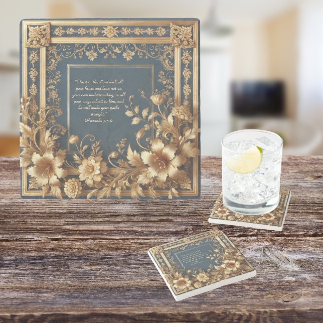- Keramik "Heirloom Grace Bible Verse" Steinuntersetzer (Von Creator hochgeladen)