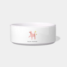 Keramik-Hundefutter-Schale 'Elegant wie eine Pudel