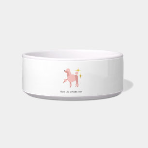 Keramik-Hundefutter-Schale 'Elegant wie eine Pudel Napf