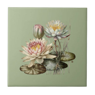 Keramik im Naturstil Wasserlilie Fliese