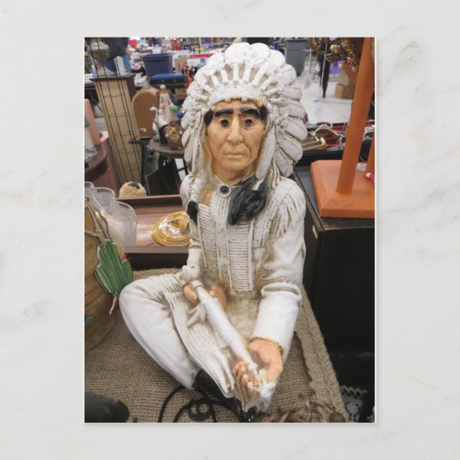 Keramik Indianerin Postkarte (Vorderseite)