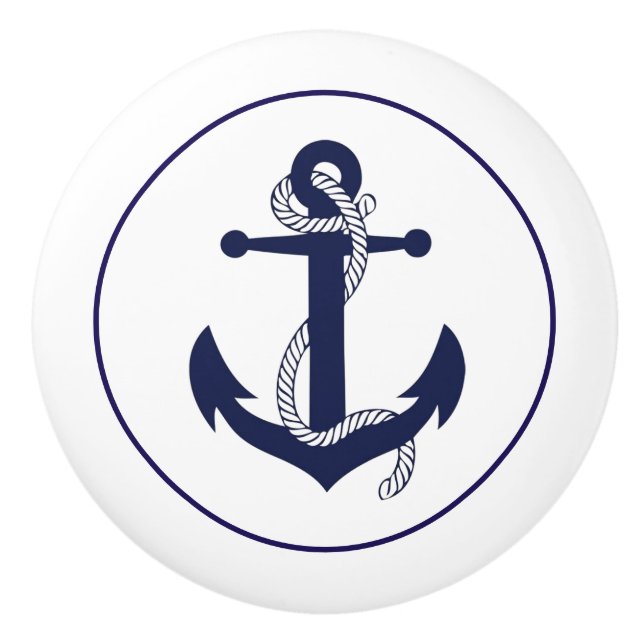 Keramik-Kabinett Griff-Anker Keramikknauf (Vorderseite)