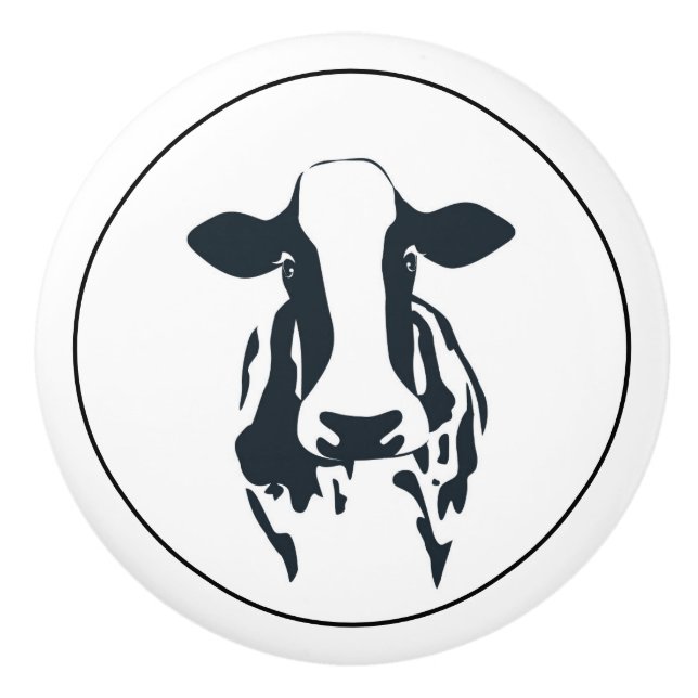 Keramik Kabinett Knob Cow Keramikknauf (Vorderseite)