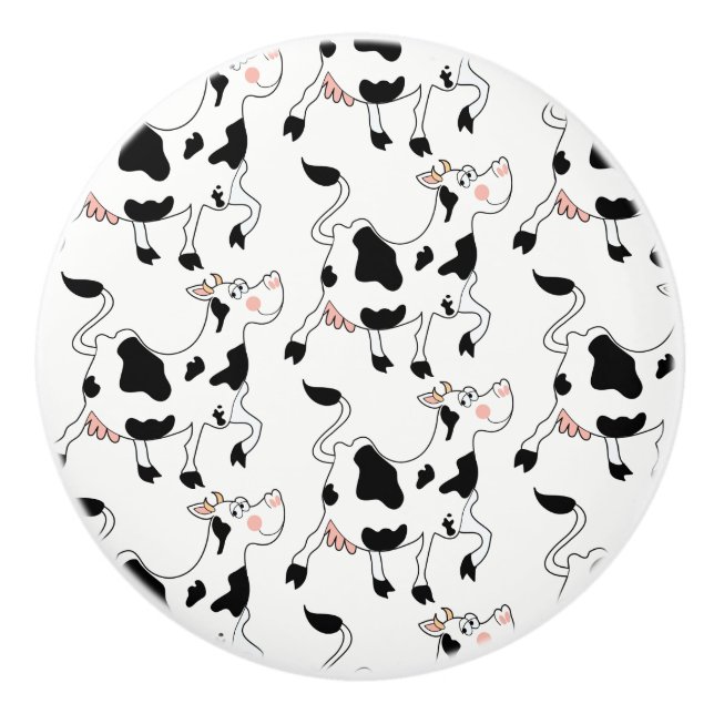 Keramik Kabinett Knob Cow Keramikknauf (Vorderseite)