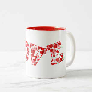 Keramik Kaffee Tasse-Valentine Herz Zweifarbige Tasse