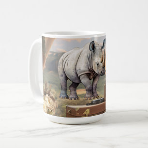 Keramik Kaffee Tasse Vintag Safari