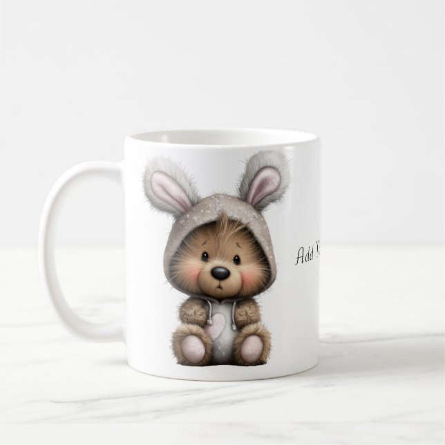Keramik-Kaffeetasse Cartoon Bunny Bär Kaffeetasse (Links)