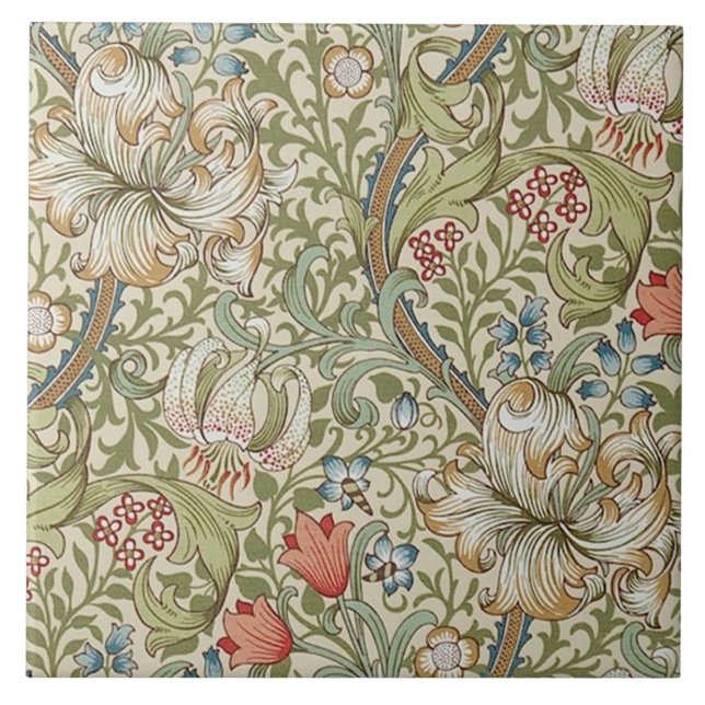 Keramik Kamin William Morris entwirft 012 Fliese (Vorderseite)