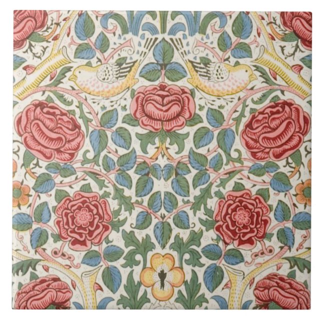Keramik Kamin William Morris entwirft 016 Fliese (Vorderseite)