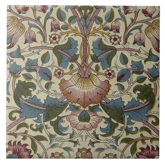 Keramik Kamin William Morris entwirft 026 Fliese (Vorderseite)