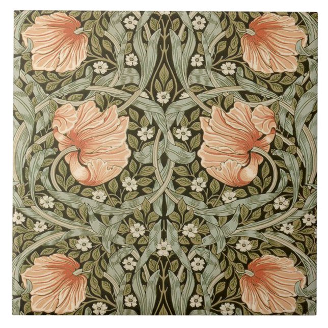 Keramik Kamin William Morris entwirft 027 Fliese (Vorderseite)