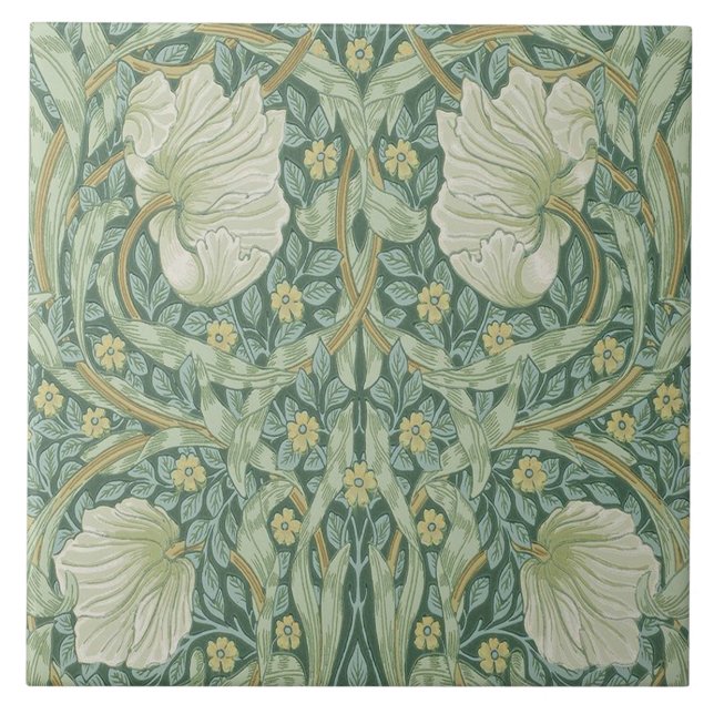 Keramik Kamin William Morris entwirft 05 Fliese (Vorderseite)