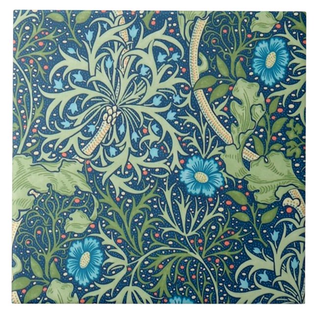 Keramik Kamin William Morris entwirft 08 Fliese (Vorderseite)