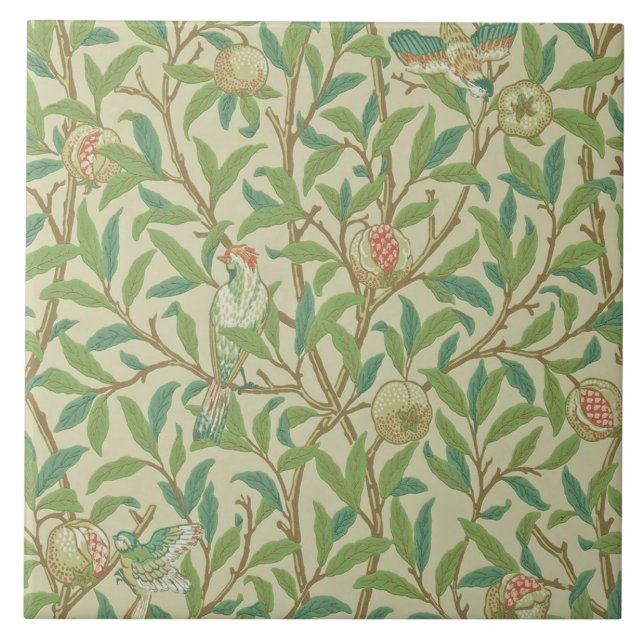 Keramik Kamin William Morris entwirft 09 Fliese (Vorderseite)