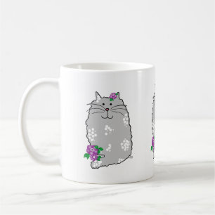 Keramik-Katze-Tasse mit Laune Kaffeetasse