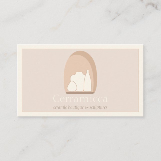 Keramik Keramik Handgefertigte Porzellanskulptur V Visitenkarte (Vorderseite)