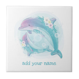 KERAMIK : KINDERGEBURTSTAGE: DOLPHINEN  FLIESE