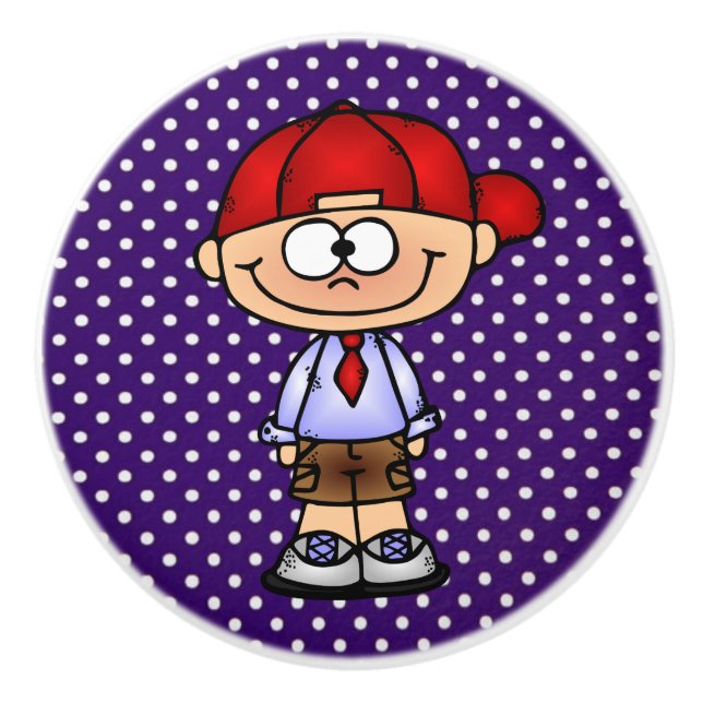 Keramik Knob/Junge Keramikknauf (Vorderseite)