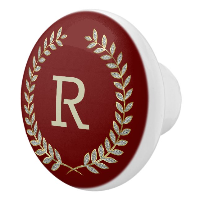 Keramik-Knoblauch für Rot und Imitate Glitzer Keramikknauf (Rechts)