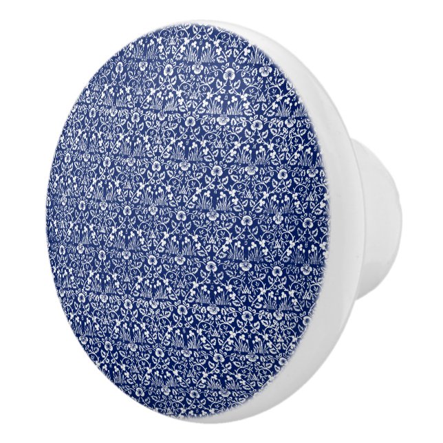 Keramik Knobs William Morris Blue Art Keramikknauf (Rechts)
