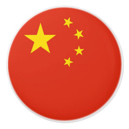 Keramik Knopf ziehen mit Fahne der China Keramikknauf