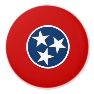 Keramik Knopf ziehen mit Fahne von Tennessee, USA Keramikknauf