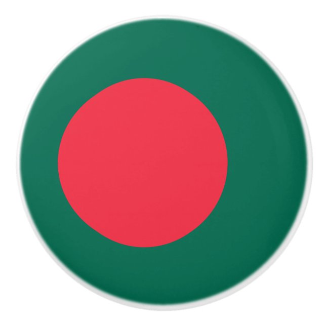 Keramik-Knopf ziehen mit Flagge von Bangladesch Keramikknauf (Vorderseite)