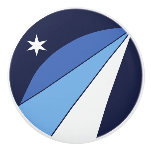 Keramik Knöpfe ziehen mit Flagge von Columbia, SC Keramikknauf (Vorderseite)